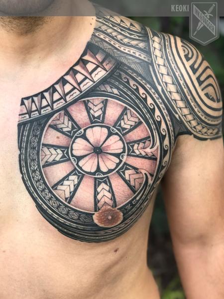 Tattoos - Polynesian chest panel - 132617